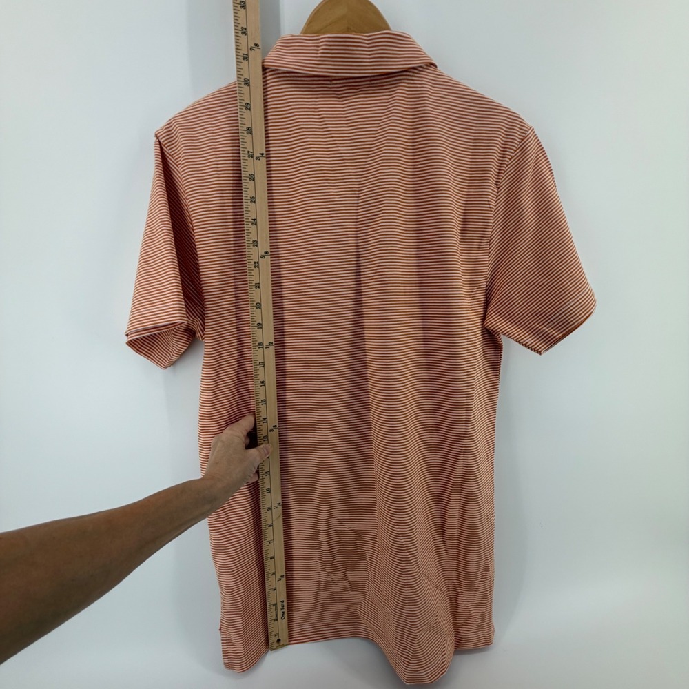 Badd‎ Bogey Marmalade Stripe Polo Shirt Men Small Orange White Pima Cotton NWT - Picture 5 of 8